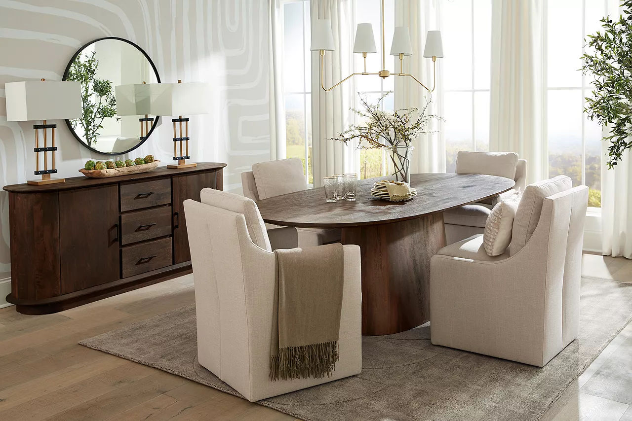 Rhodes dining collection with Nolan chairs